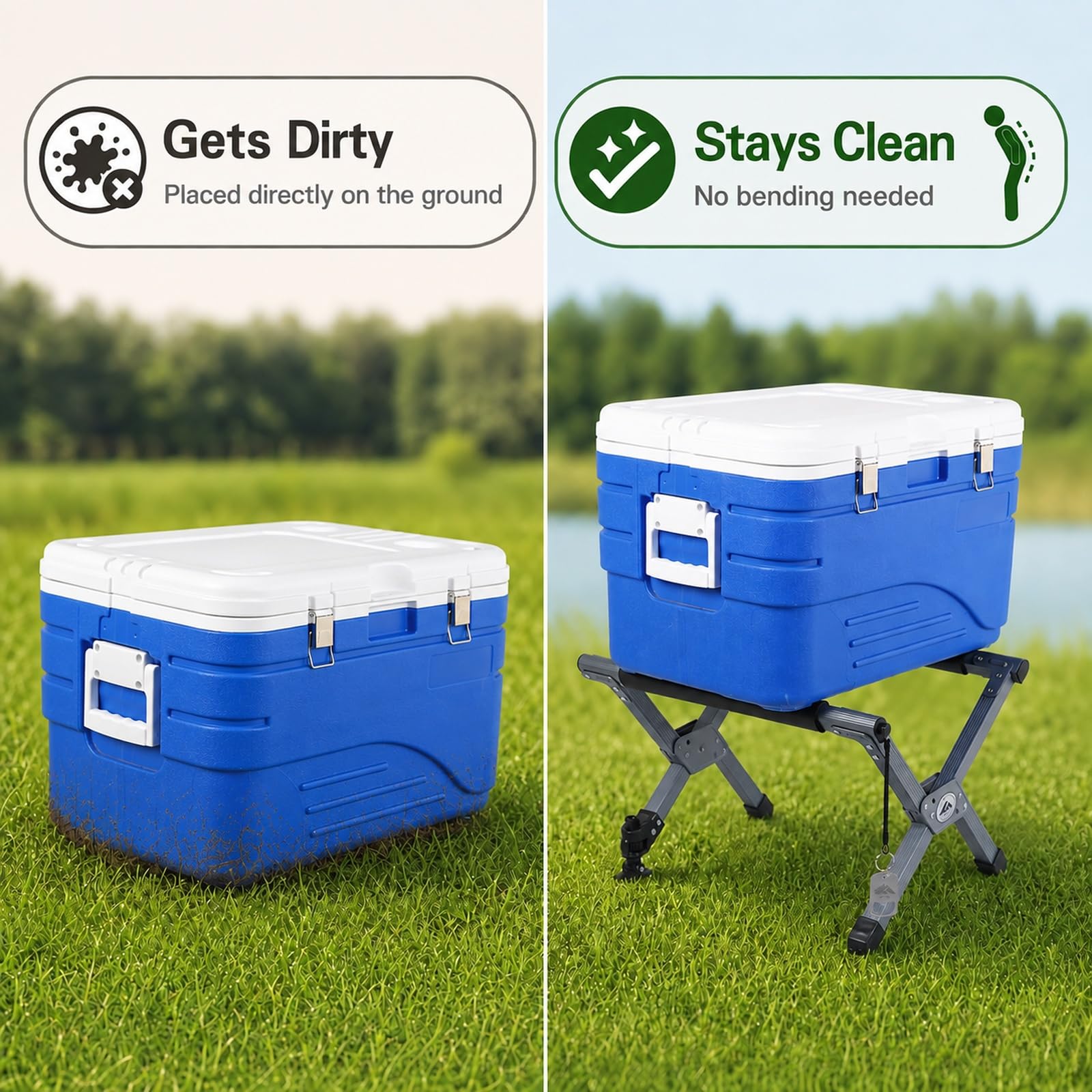 Amazon.com: Ablazer Folding Cooler Stand Frame with Carry Bag